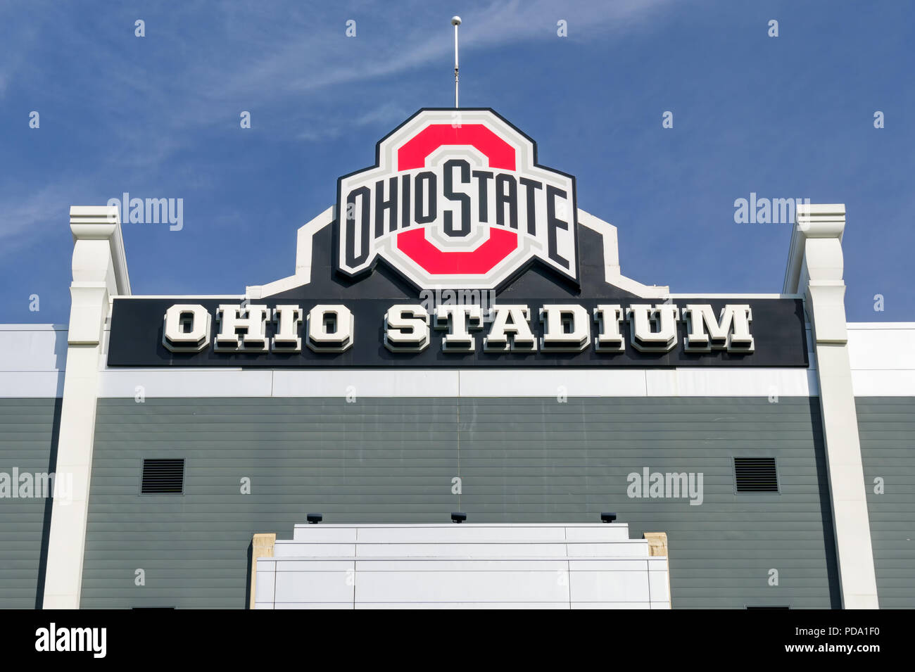 COLUMBUS, OH/USA - Ottobre 21, 2017: lo Stadio Ohio sul campus della Ohio State University. Foto Stock