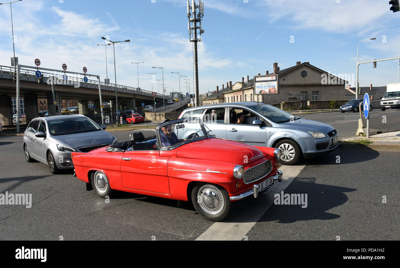 Skoda Felicia cabriolet convertibile anni sessanta vetture sportive a Praga Foto Stock