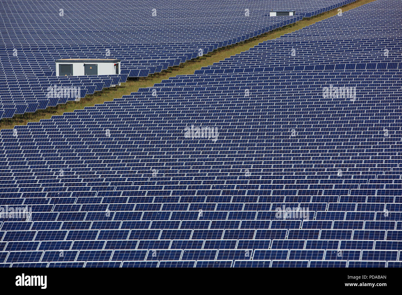 Centrale fotovoltaica, un parco solare Foto Stock