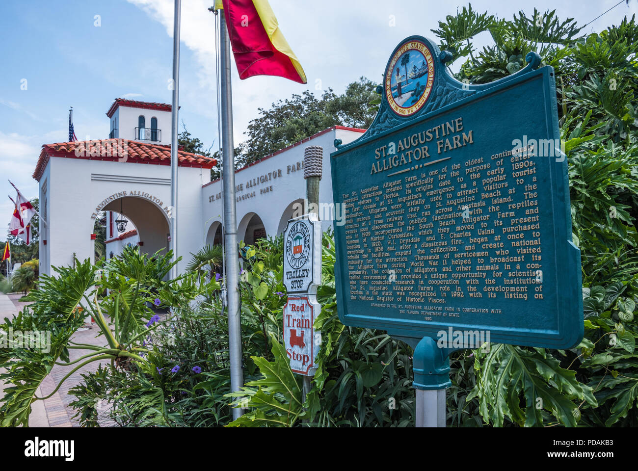 Sant'Agostino Alligator Farm Parco Zoologico, che ha aperto le sue porte nel 1893, su Anastasia Isola di Sant'Agostino, Florida. (USA) Foto Stock