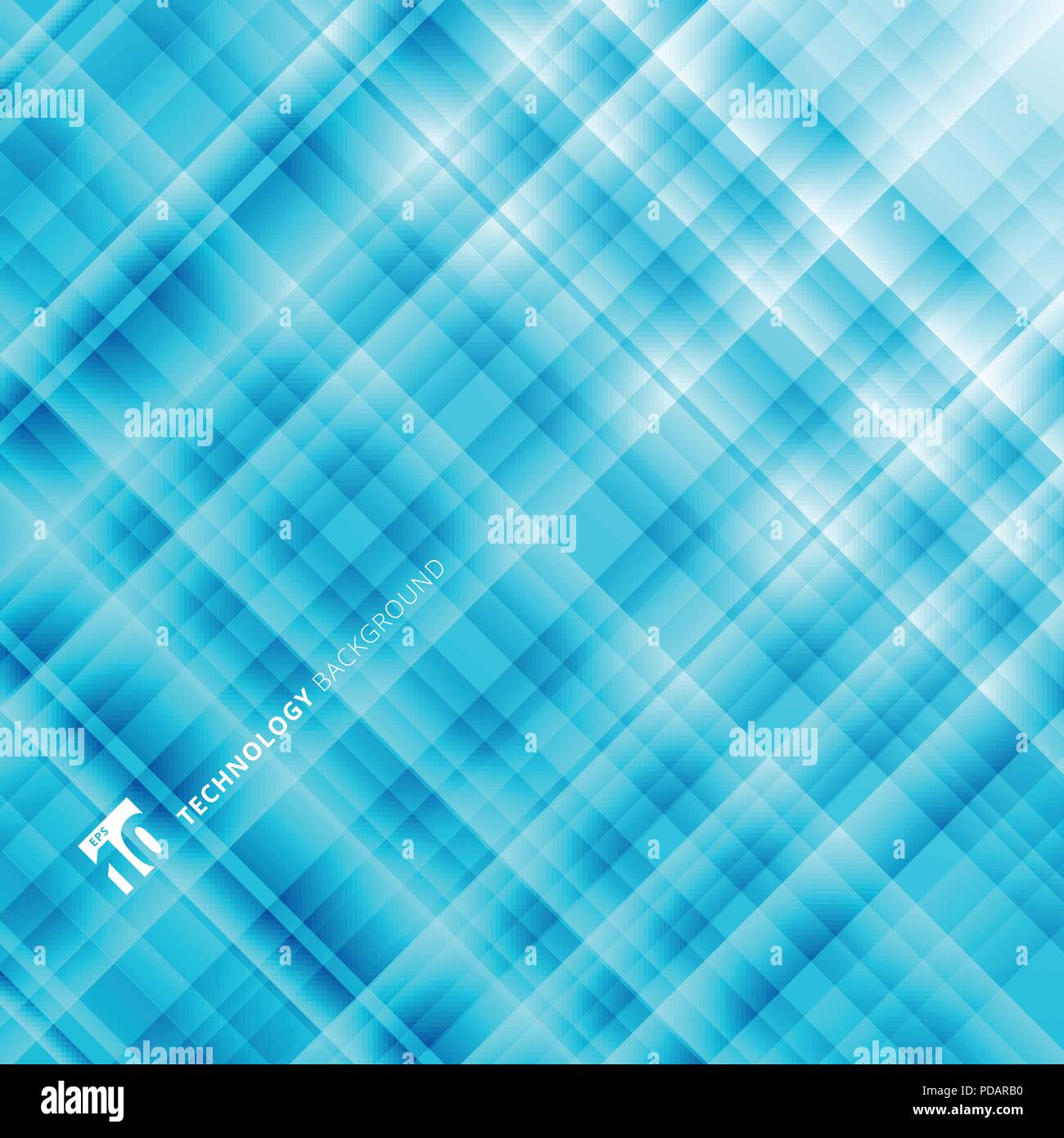 Luce astratta tecnologia blu sullo sfondo. Digitale modello frattale. Texture sfocate con effetto vetro. Illustrazione Vettoriale Illustrazione Vettoriale