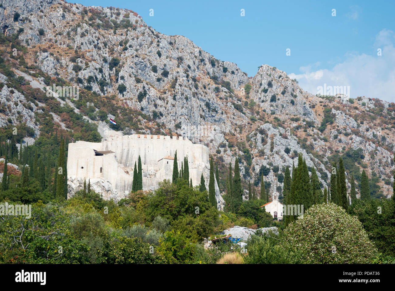 Fortezza, Sokol Grad, regione Konavle, Dubrovnik-Neretva, Croazia Foto Stock