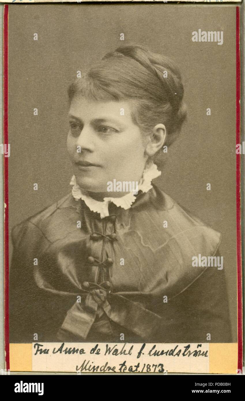 Anna de Wahl Porträtt 1873. Foto Stock