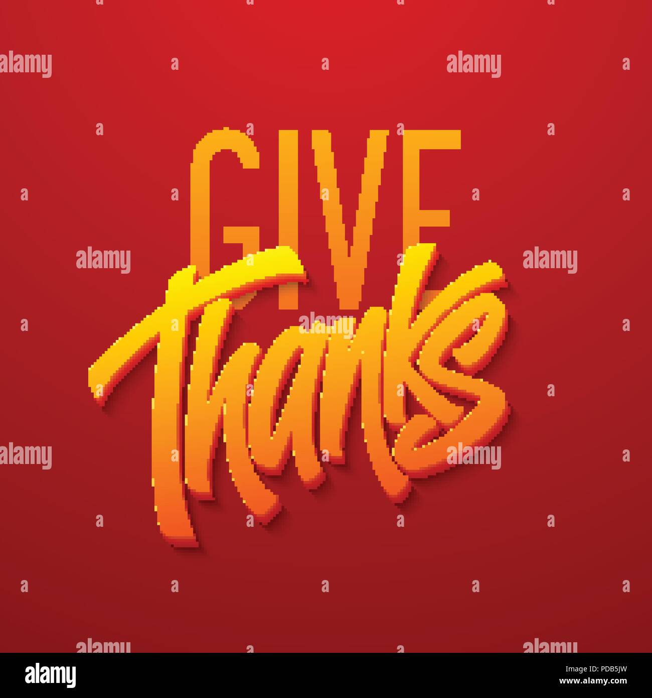 Felice ringraziamento spazzola scritte a mano. Calligraphy illustrazione vettoriale Illustrazione Vettoriale