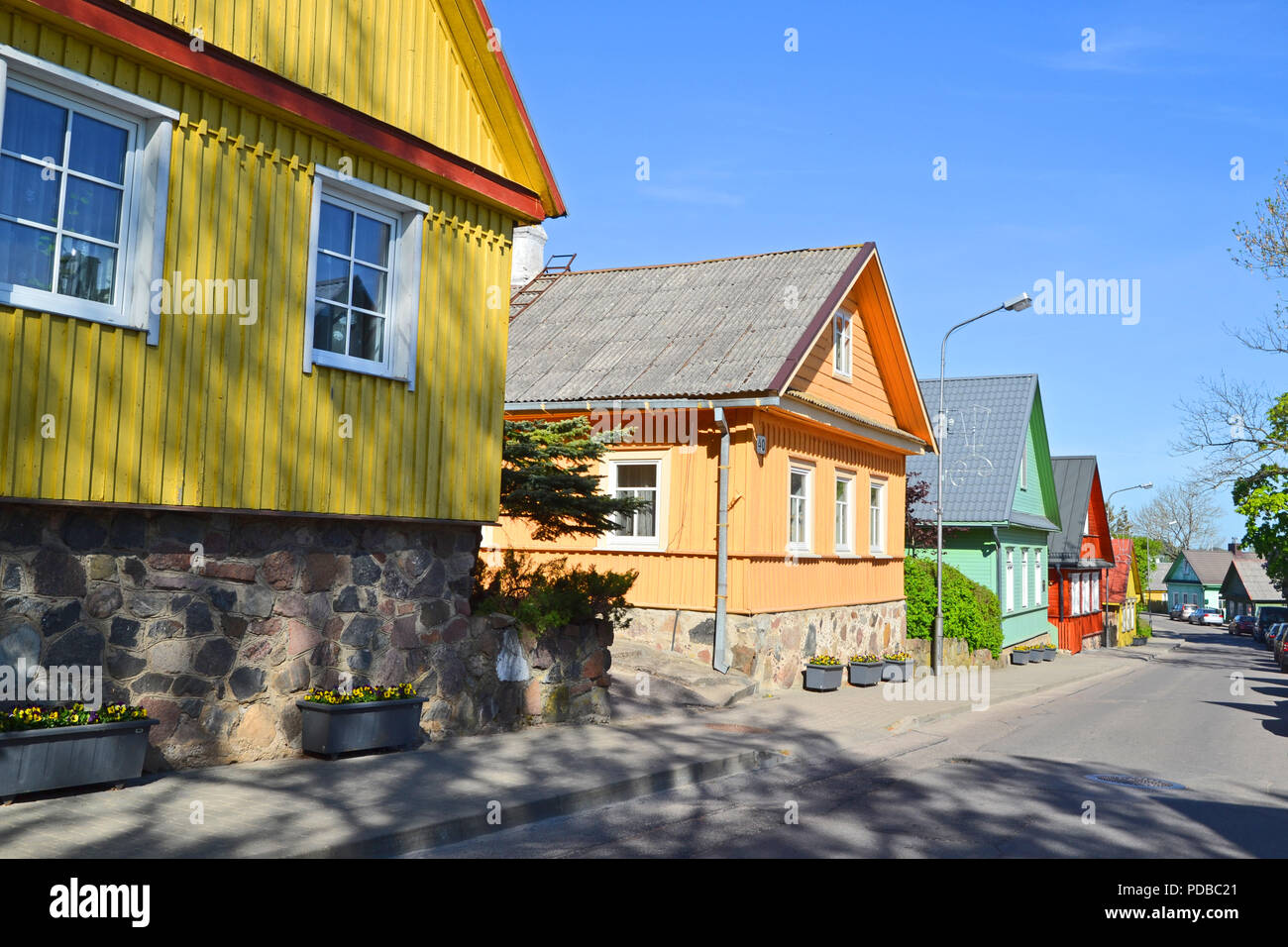 Case di villaggio in Litva Foto Stock