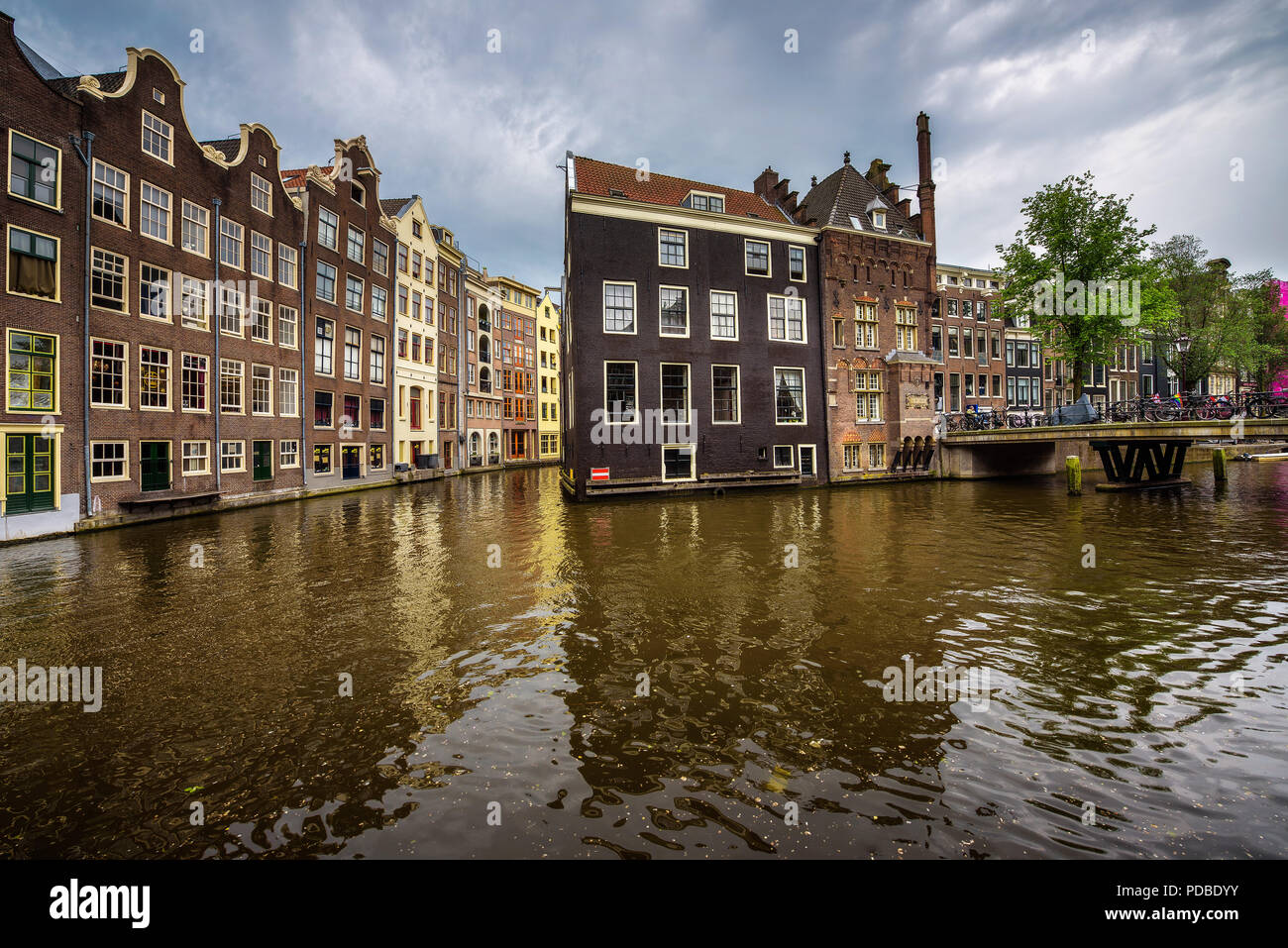 Canali di Amsterdam, Paesi Bassi Foto Stock