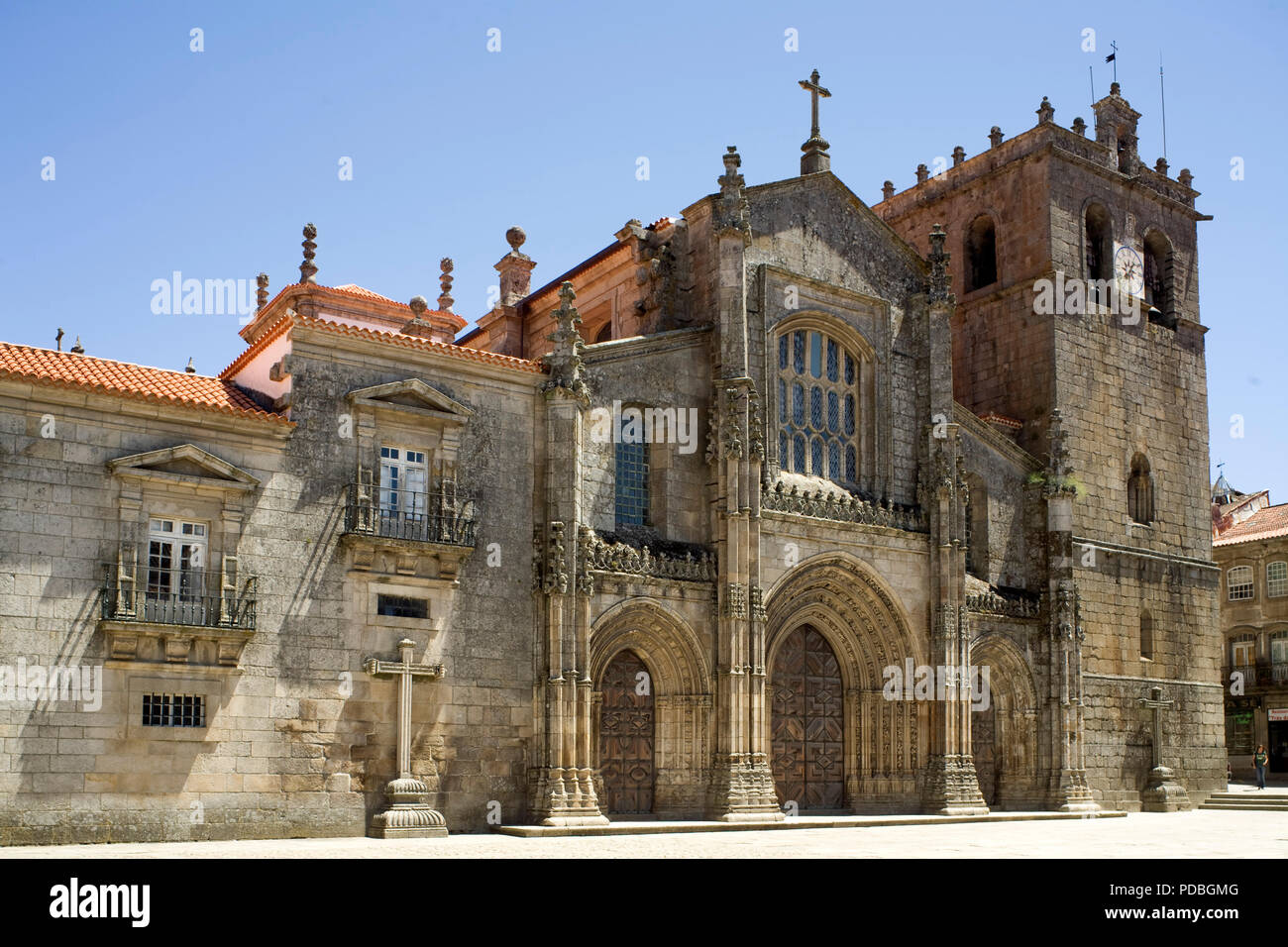 Kathedrale von Lamego, Westfassade Foto Stock