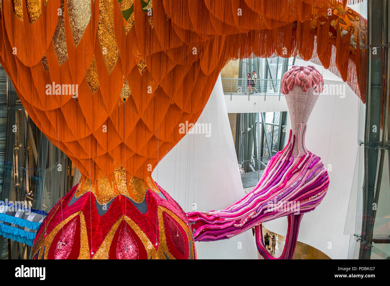 "Valquiria' da Joana Vasconcelos, Museo Guggenheim, Bilbao, Spagna Foto Stock