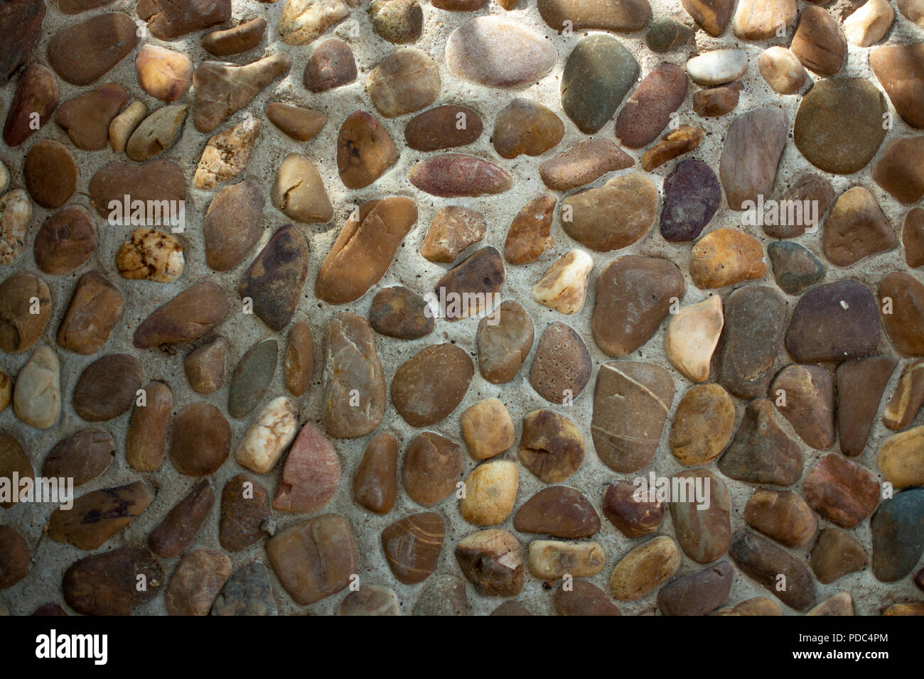 Dettaglio di un giardino di massa fatta di piccole pietre mosaico Foto Stock