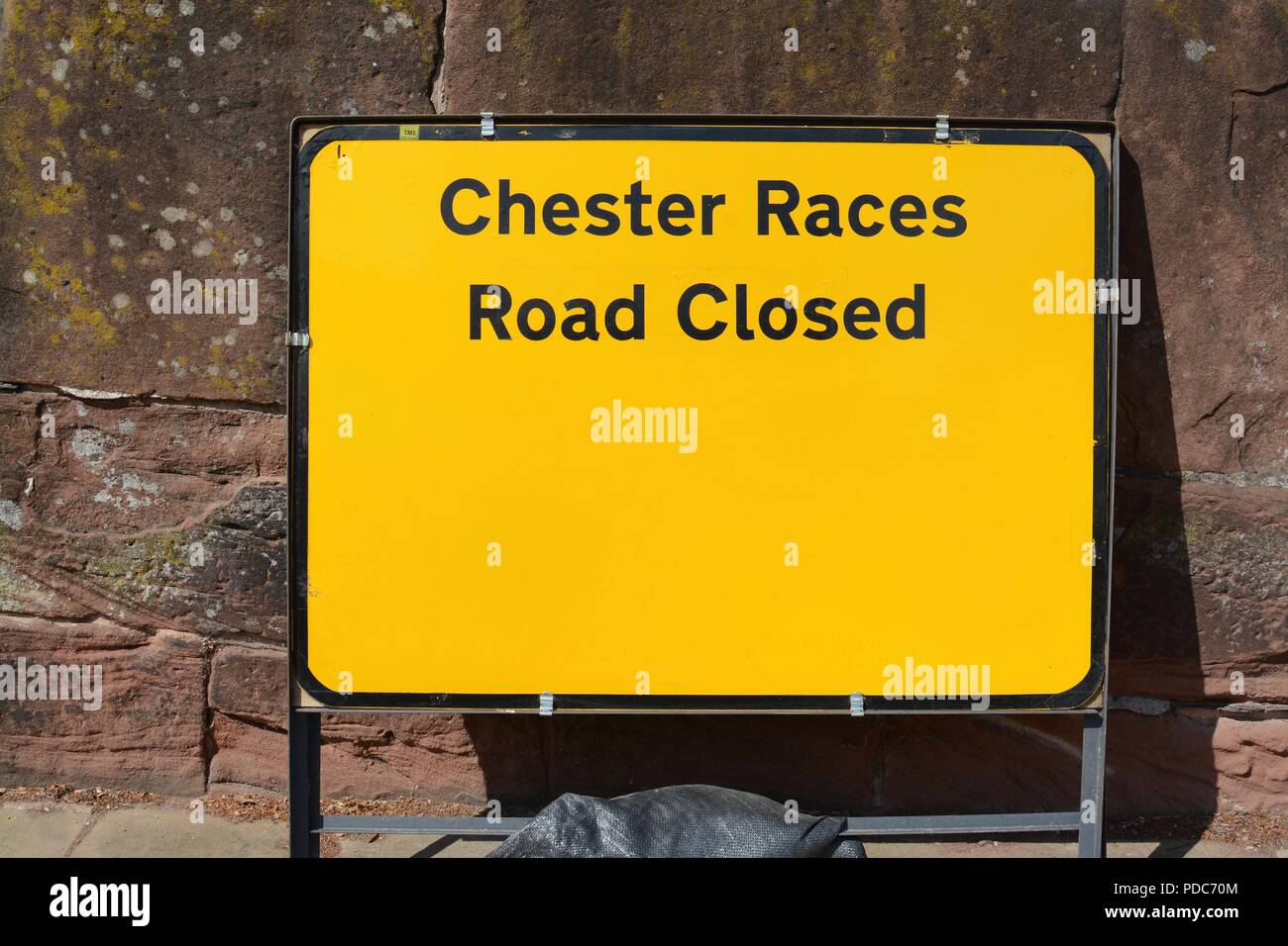 Chester race course road sign Foto Stock