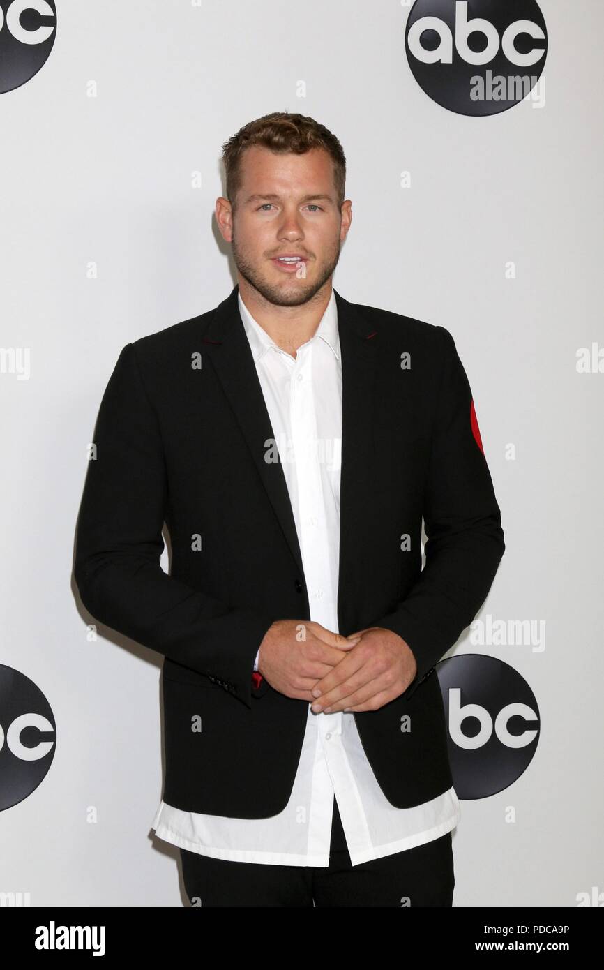 Colton Underwood presso gli arrivi per Disney ABC Television ospita estate TCA Press Tour - Parte 2, il Beverly Hilton di Beverly Hills, CA il 7 agosto 2018. Foto di: Priscilla concedere/Everett Collection Foto Stock