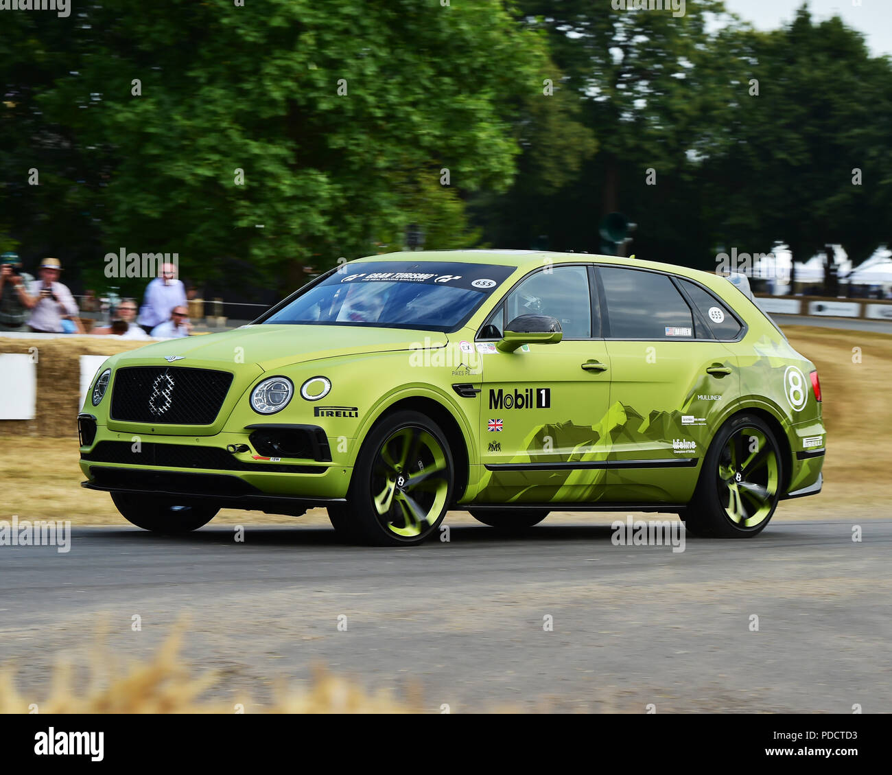 Asta Millen, Bentley Bentayga Pikes Peak, Michelin Supercar Run, primo sguardo, Festival della Velocità - Il Giubileo d'argento, Goodwood Festival di velocità, 2018 Foto Stock