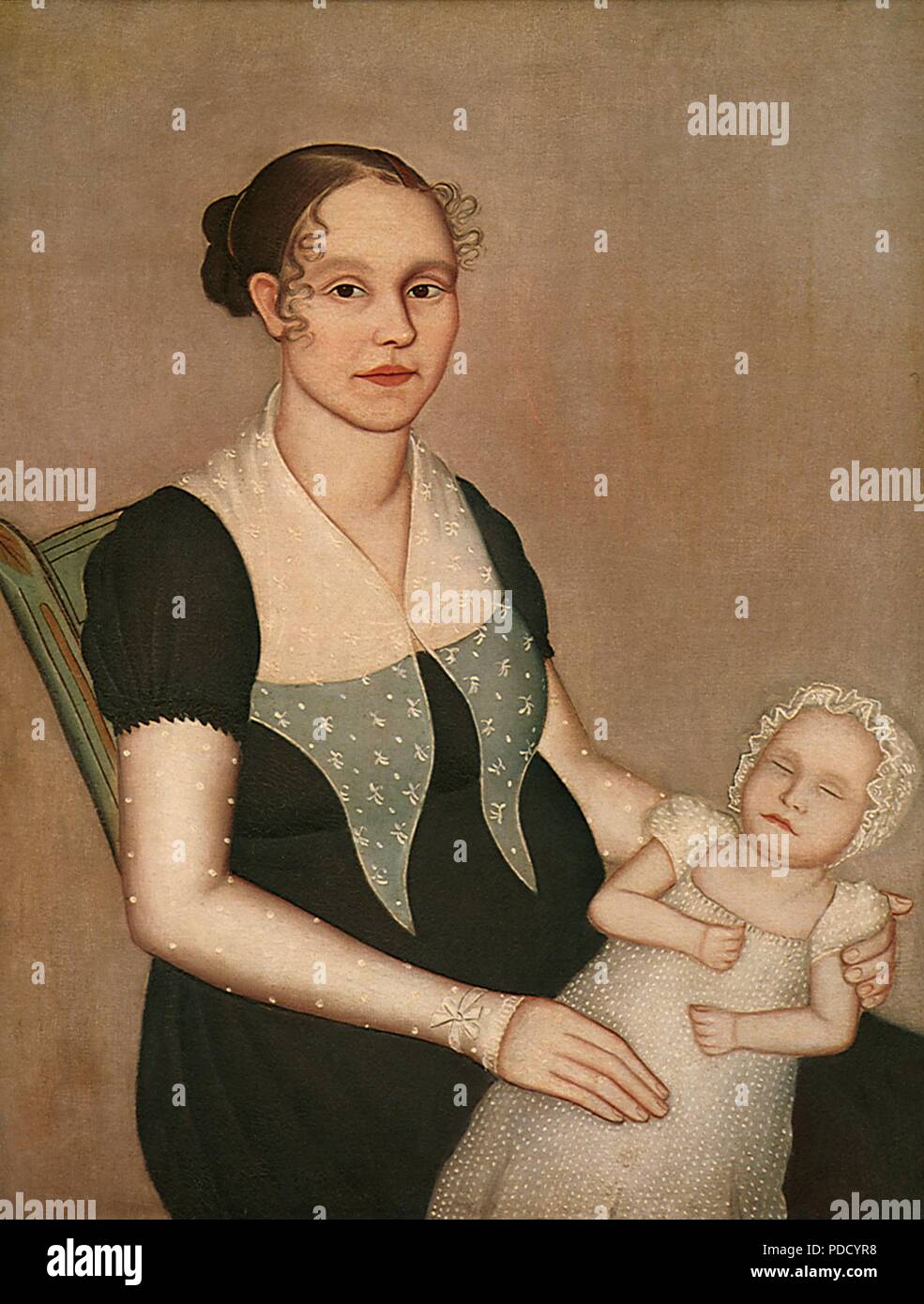La sig.ra Russell Décorétrès e Maria Esther Décorétrès, Phillips, Ammi, attribuito a 1814. Foto Stock