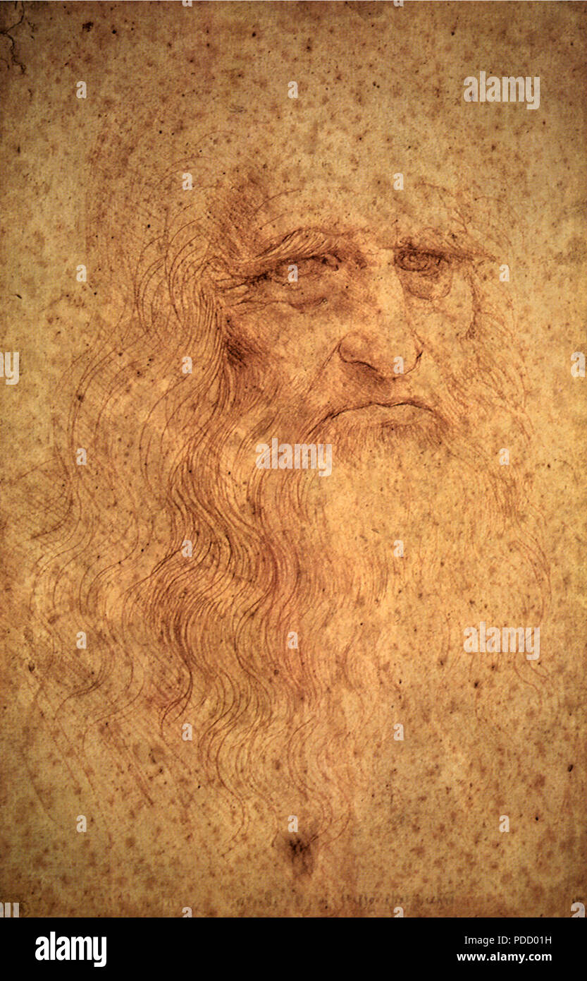 Autoritratto, Leonardo da Vinci, . Foto Stock