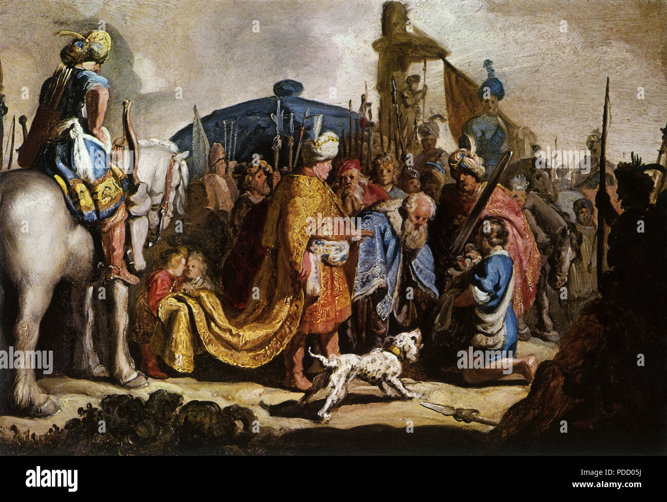 Davide con Golia la testa per Saul, Rembrandt Harmensz van Rijn, . Foto Stock