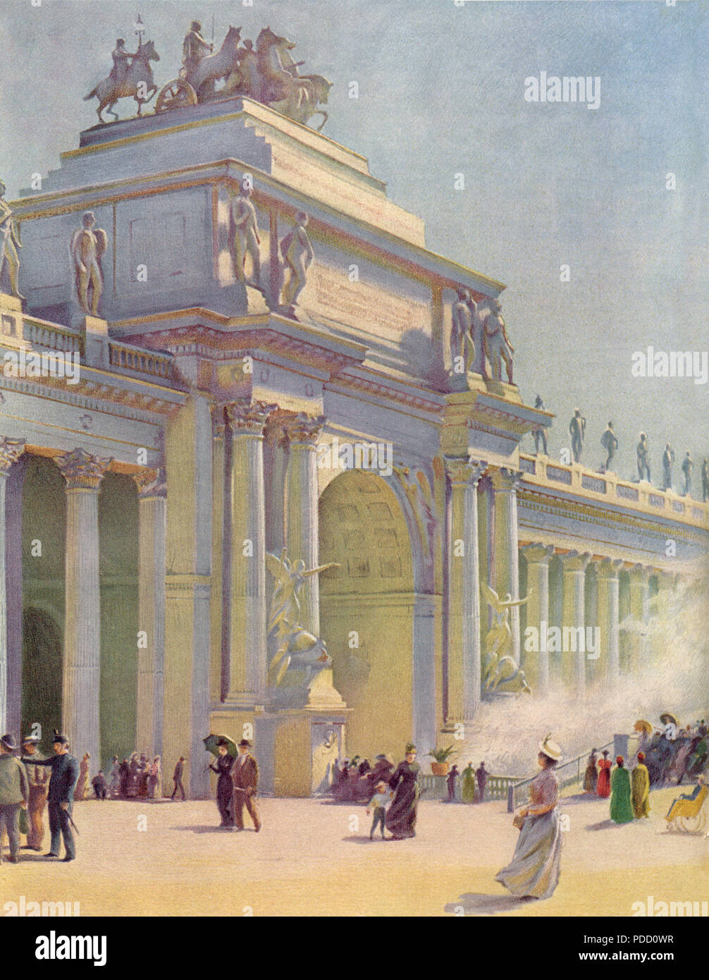 Edificio classico. Chicago., Curran, Charles C., 1893. Foto Stock