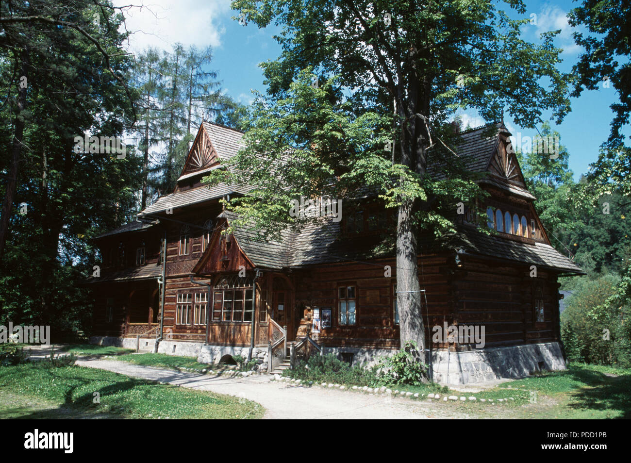 Villa Koliba, la prima casa costruita in stile Zakopane a Zakopane in Polonia Foto Stock