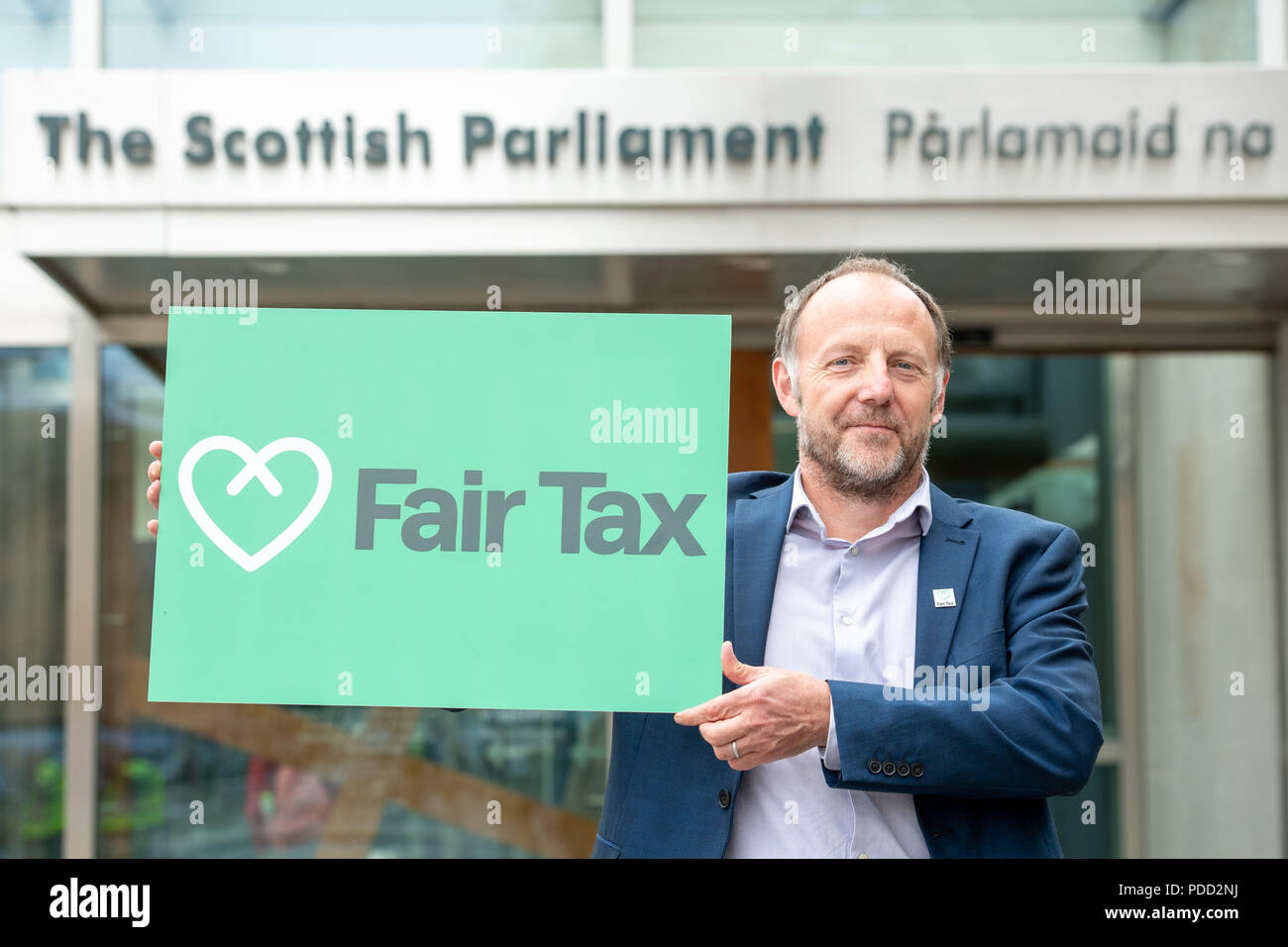 Fair Tax due settimane, il Parlamento scozzese Paul Monaghan (CEO Fair Tax) SCOZZESE VUOLE CHE IL GOVERNO britannico INTERVENGA M. Foto Stock