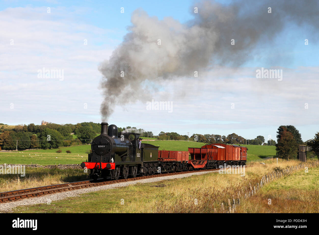 52322 capi un trasporto sul Embsay & Bolton Abbey Railway. Foto Stock