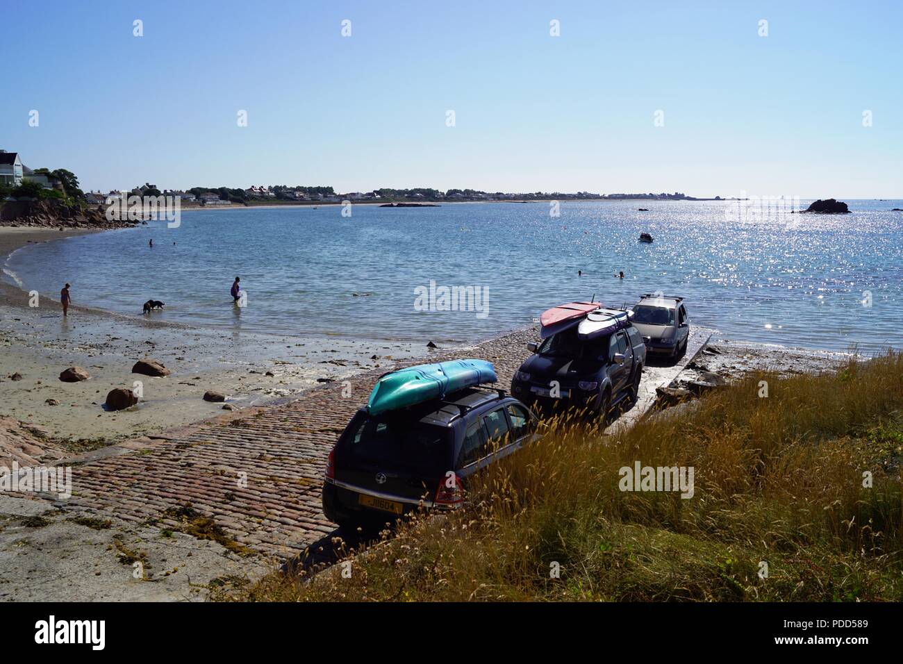 Le Hocq punto Jersey Foto Stock