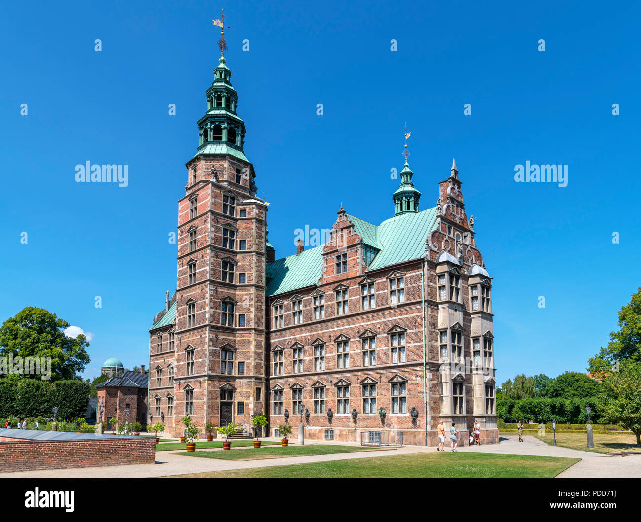 Il Castello di Rosenborg (Rosenborg Slot), Copenhagen, Danimarca Foto Stock