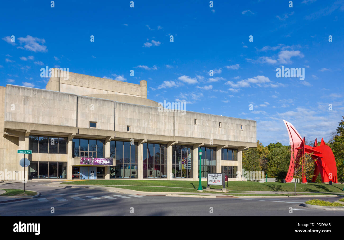 BLOOMINGTON, IN/STATI UNITI D'America - 22 ottobre 2017: Il William and Gayle Cook Music Library sul campus dell'Università dell'Indiana. Foto Stock