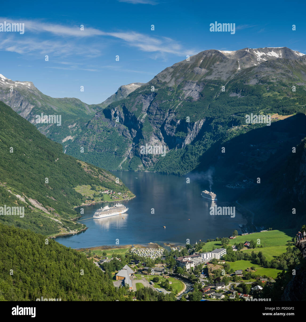 Crociera in Geirangerfjord, Norvegia Foto Stock