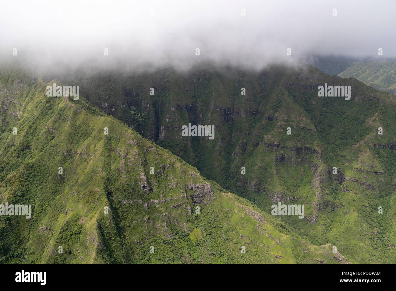 Hawaii Mountain Aerial Foto Stock