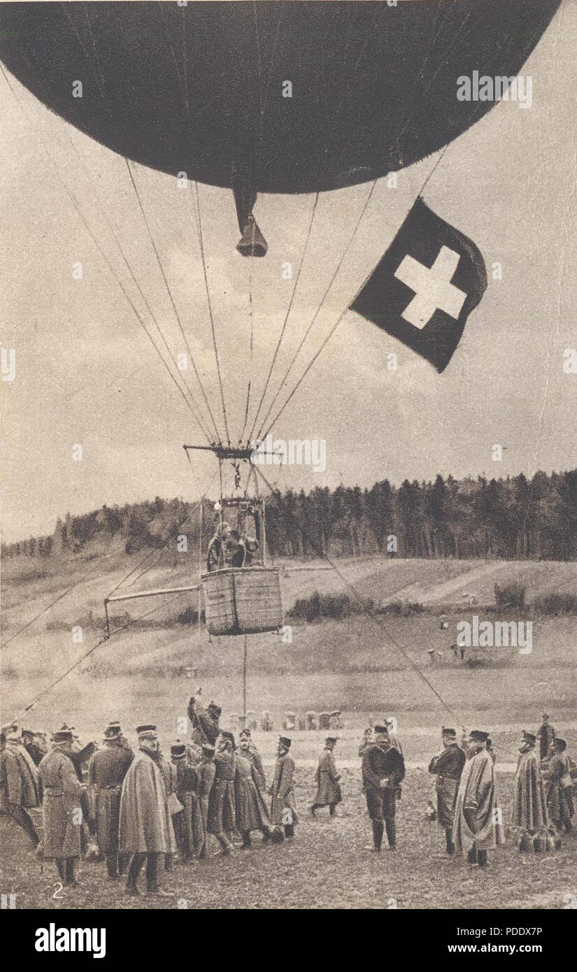 55 BASA-237K-1-361-16-scene dalla Svizzera. L ascesa di un pallone frenato. Foto Stock