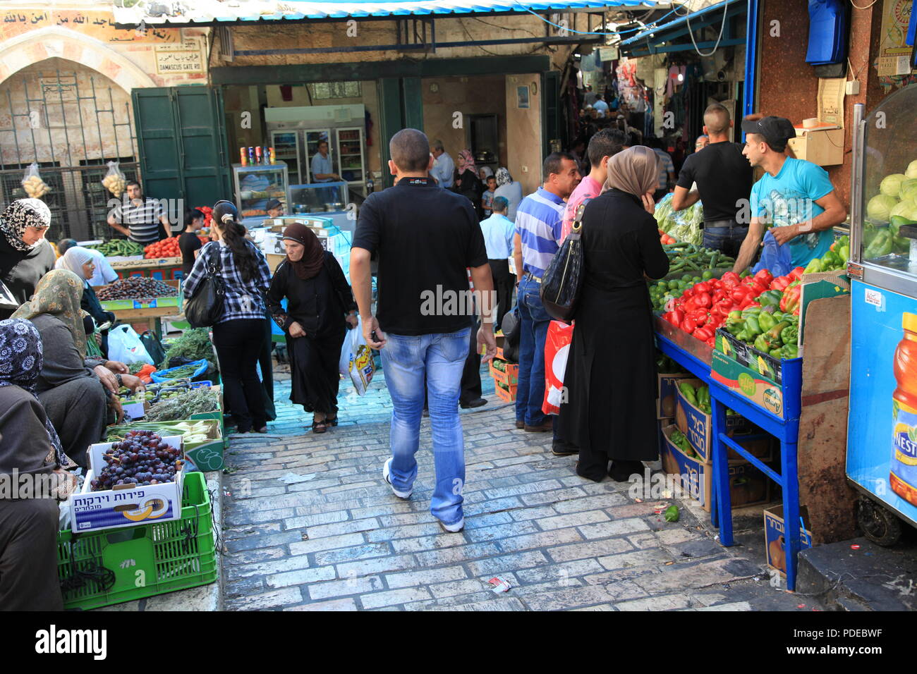 Gerusalemme, del mercato nella città vecchia Foto Stock