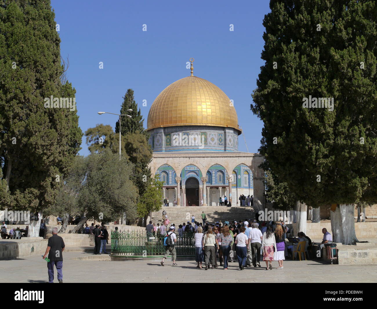 Cupola della Roccia santuario, Gerusalemme Foto Stock