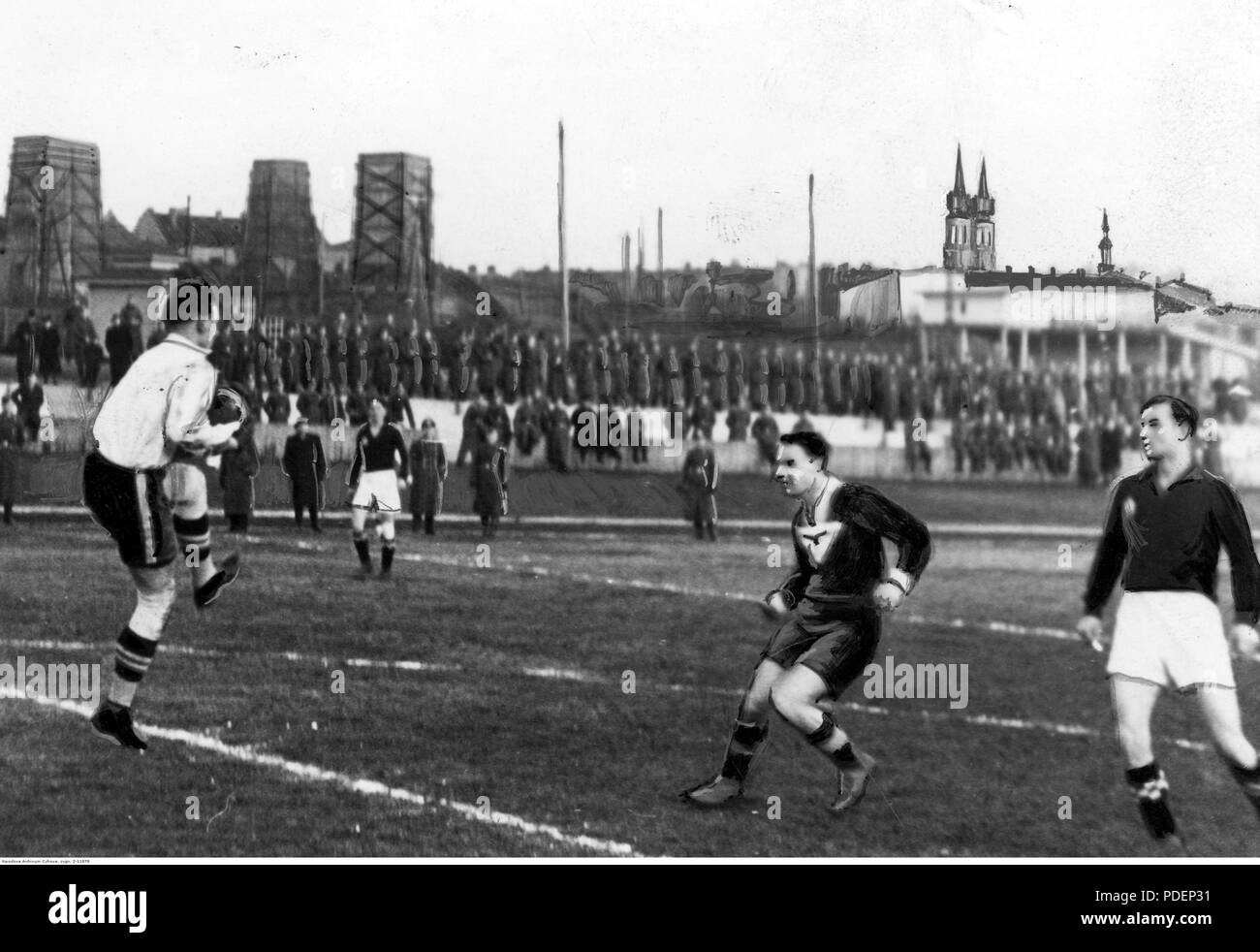 212 LSV Radom - BSG Krakau Schwarz-Weiss, 1941 Foto Stock