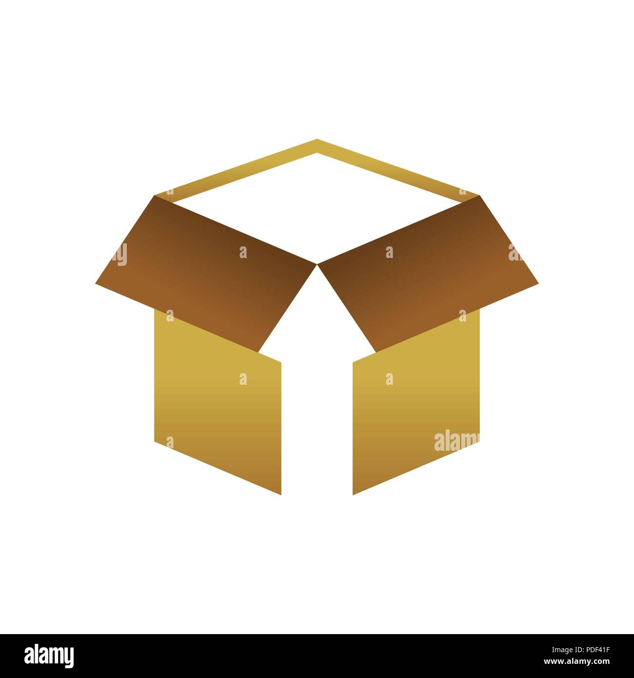 Spedizione di merci nella casella Simbolo vettore Logo grafico del modello di progettazione Illustrazione Vettoriale