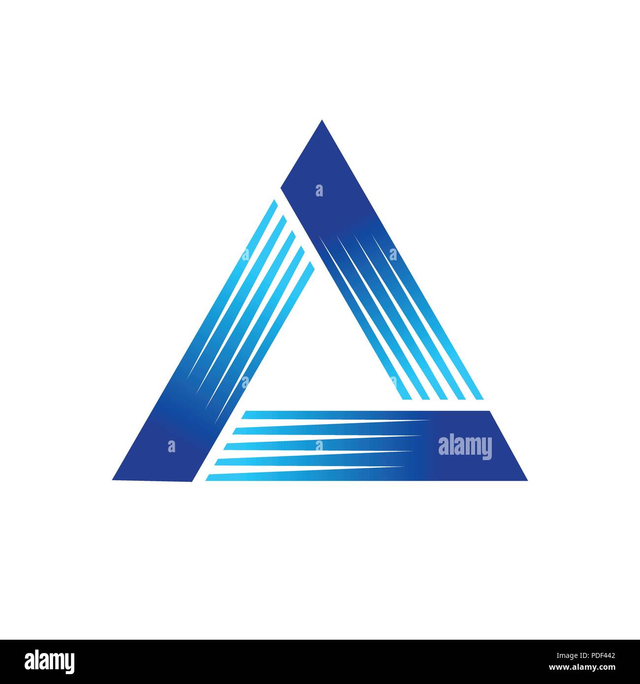 Fast piramide blu simbolo vettore Logo grafico del modello di progettazione Illustrazione Vettoriale