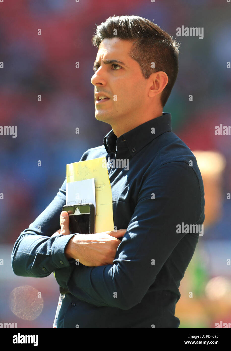 BBC giornalista sportivo Manish Bhasin Foto Stock