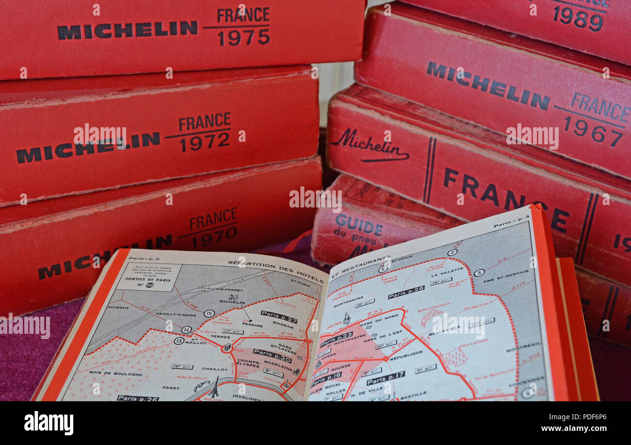 Vecchia Michelin guida rossa, Francia Foto Stock