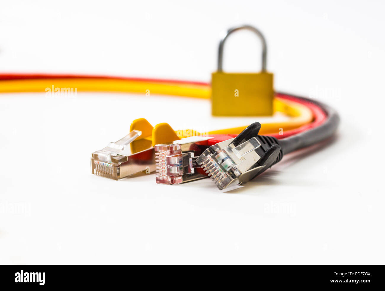 Cavo LAN di rete Foto Stock