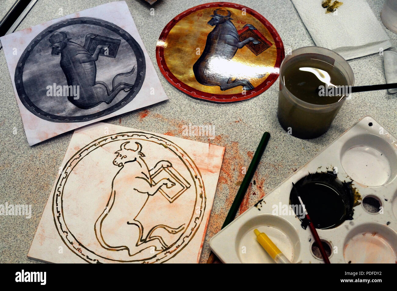 Icona officina di verniciatura Foto Stock