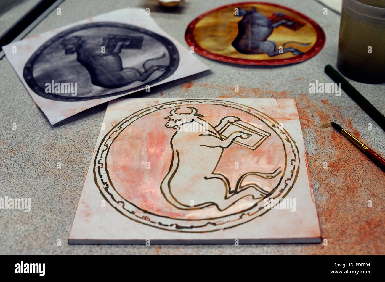 Icona officina di verniciatura Foto Stock