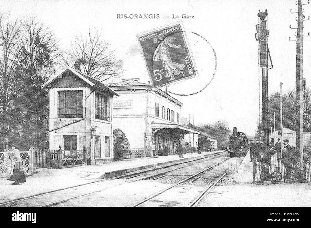 138 Gare de Ris-Orangis-Carte-Postale-5 Foto Stock