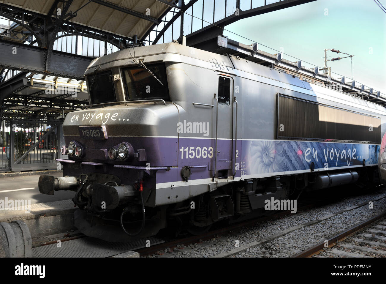 Locomotiva elettrica;No.115063;gare du nord;;Parigi Francia; Foto Stock