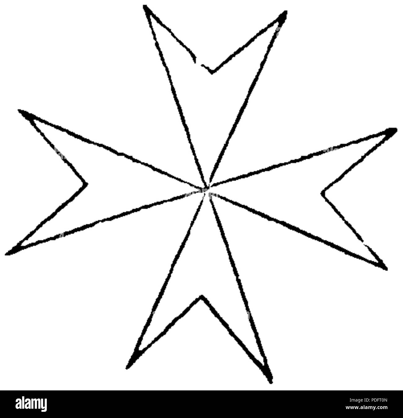 184 Kors, Maltakors, Nordisk familjebok Foto Stock