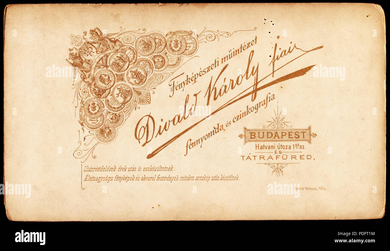 185 Kossuth Lajos () Hatvani utca 1., Divald Károly fiai fényképészeti műintézete, fénynyomda és czinkografia. Fortepan 81092 Foto Stock