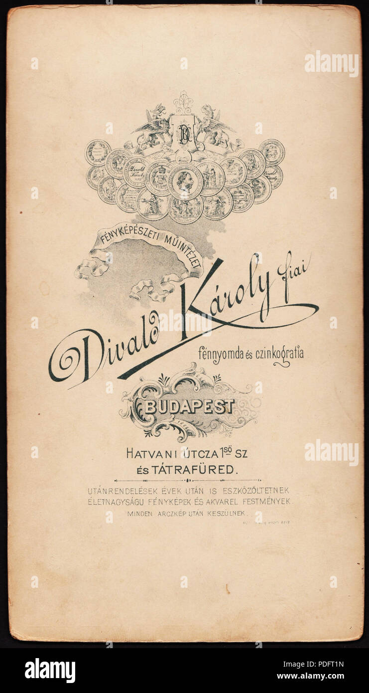 185 Kossuth Lajos () Hatvani utca 1., Divald Károly fiai fényképészeti műintézete, fénynyomda és czinkografia. Fortepan 81091 Foto Stock