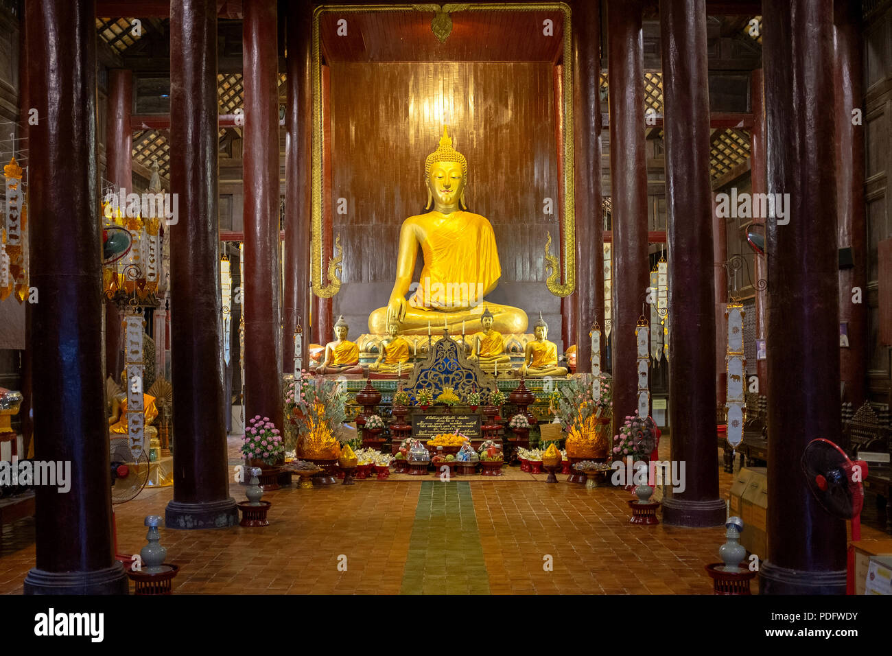 Wat Phan Tao, Chiang Mai, Thailandia, Foto Stock