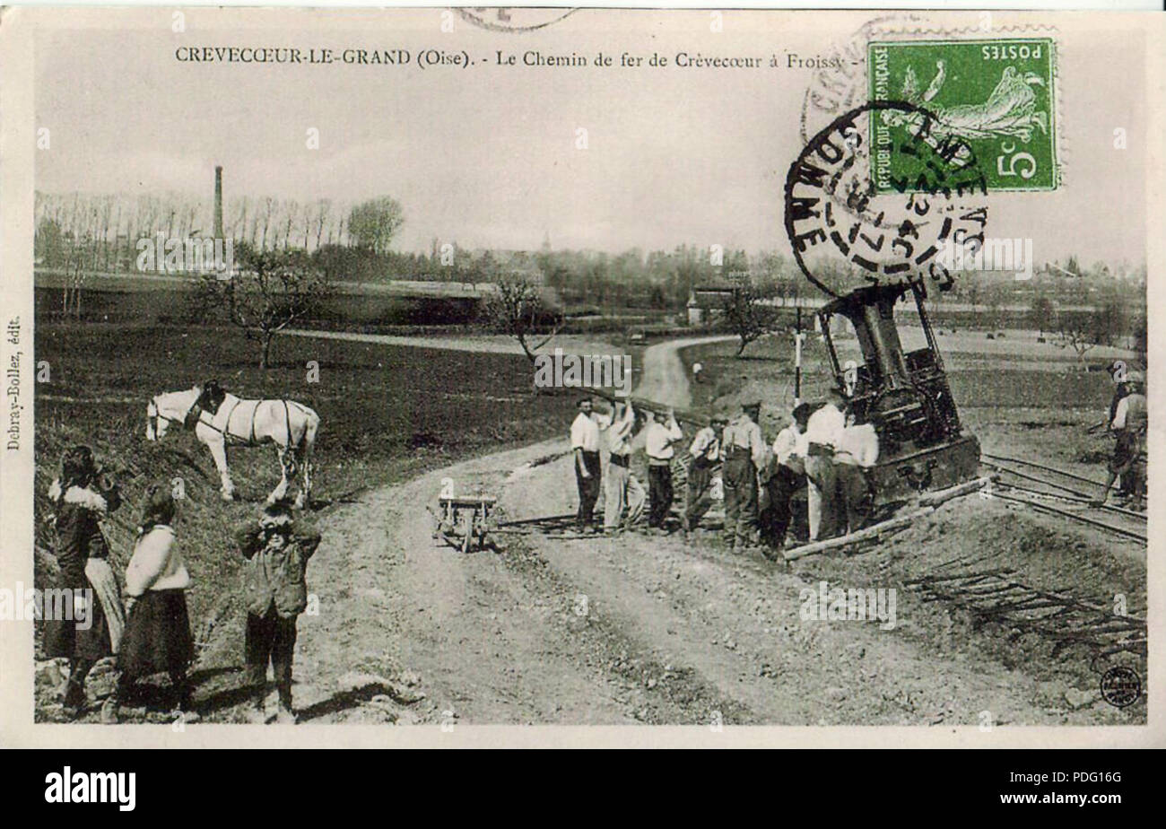 106 CREVECOEUR - Le Chemin de fer de Crèvecoeur à Froissy Foto Stock