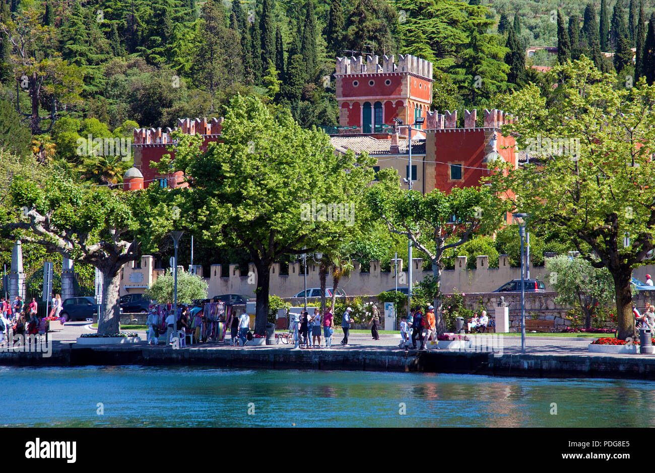 Villa Albertini, palazzo del 16. secolo, architettura neo-classica, Garda, provincia di Verona, Lago di Garda, Italia Foto Stock
