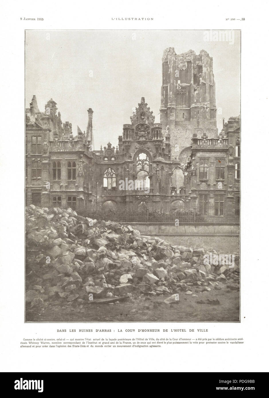 237 n. 3749 9 janvier 1915, scansione13, pagina 33 Foto Stock