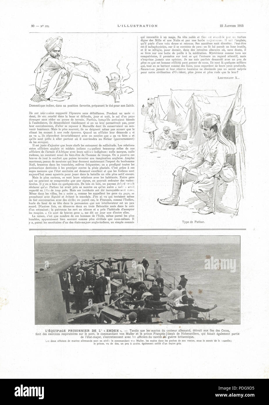 237 n. 3751 23 janvier 1915, scansione24, pagina 90 Foto Stock