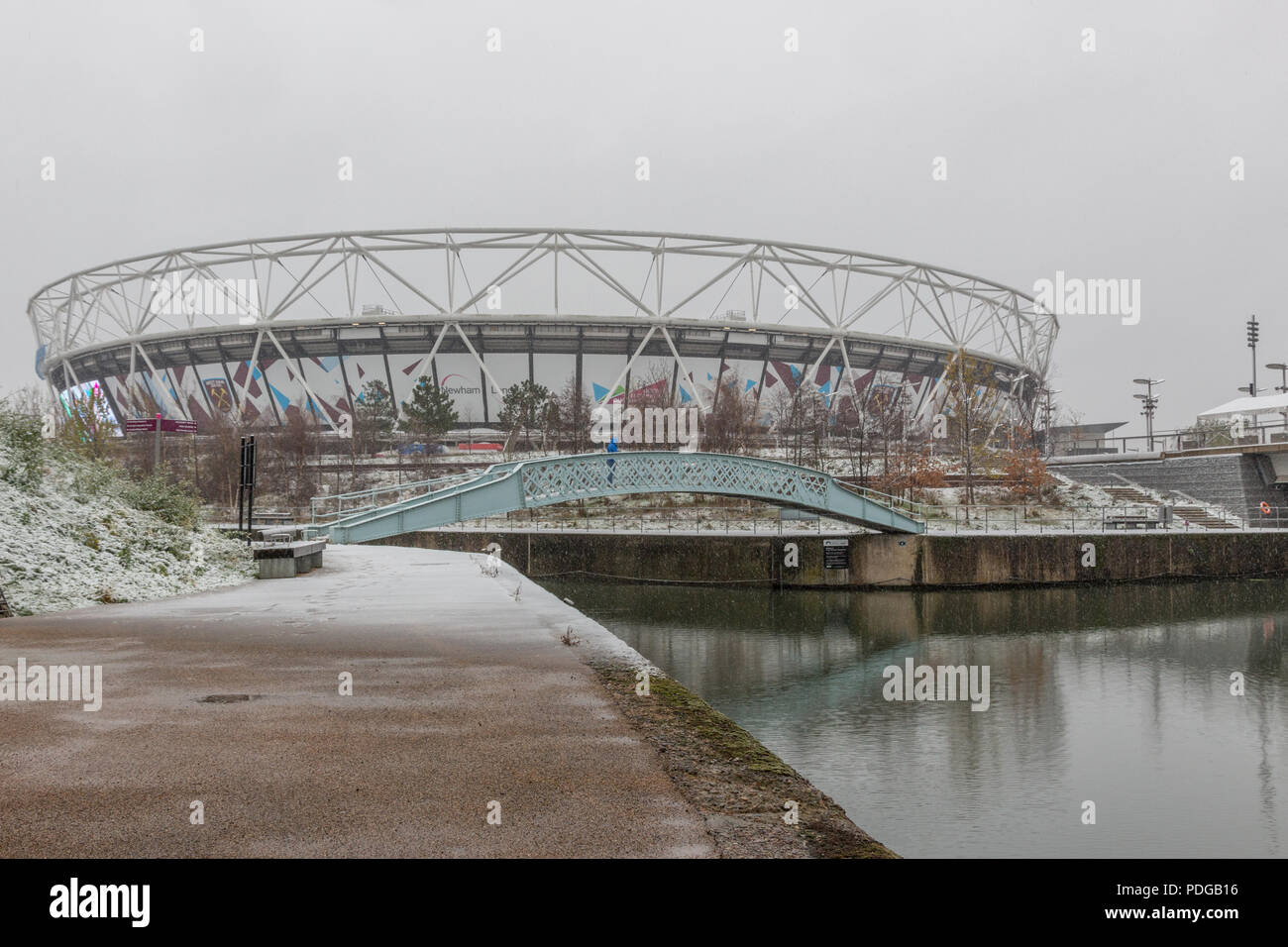 London Stadium, Queen Elizabeth Olympic Park, Londra, Inghilterra, Regno Unito, Europa. Dicembre 2017 Foto Stock